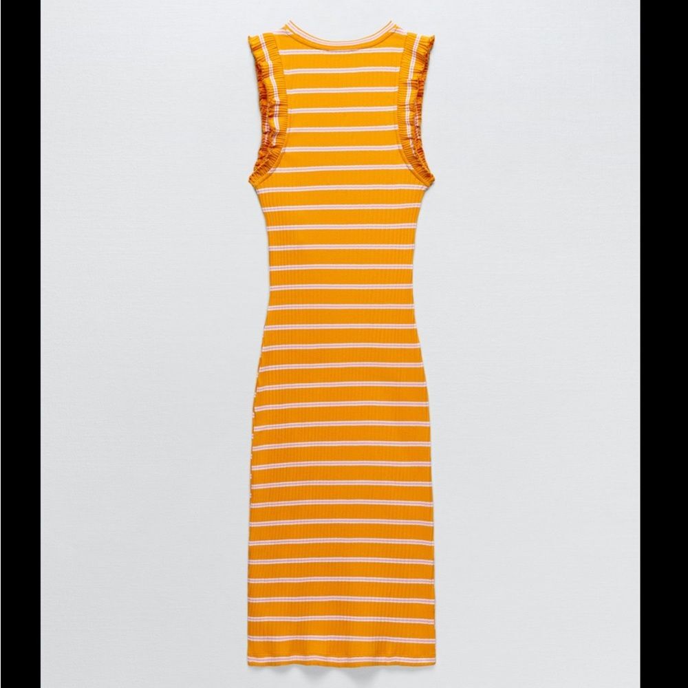 Zara Ruffled Rib Dress - Picture 4 of 7